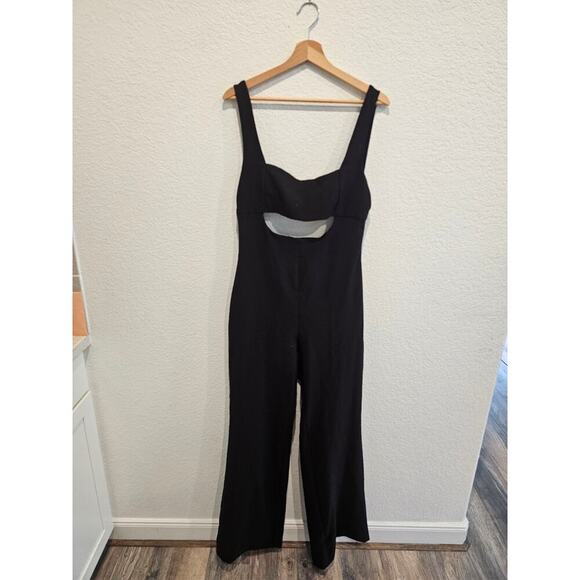 Zara black cut out pant Romper sz large - Picture 1 of 3